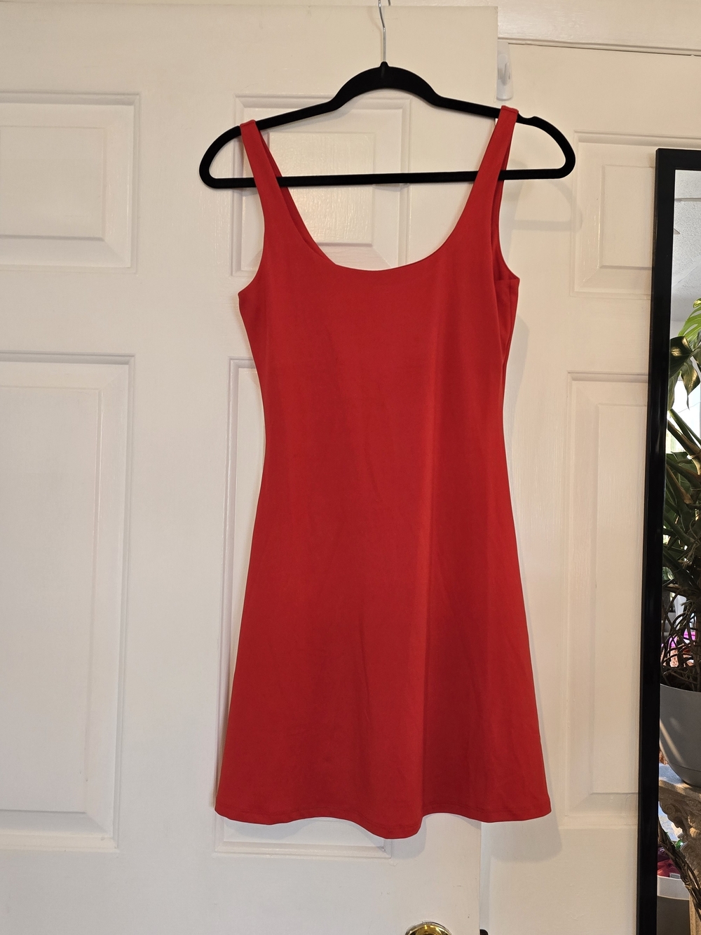 H&M Red Scoop Neck Mini Dress